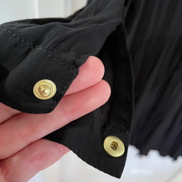 Zadig & Voltaire Black with Gold Trim Collar Dress - Picture 6 of 10